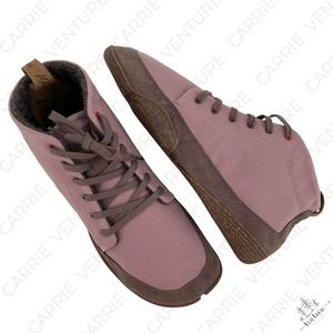 Wildling Winter Heath Rosewood Canvas Wool Barefoot Shoes Ankle Boots Unisex 43